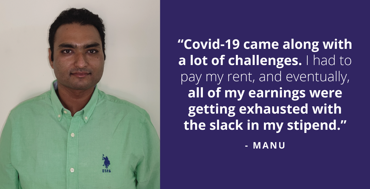 31-year-old Manu is a person who takes life as nothing short of a challenge!