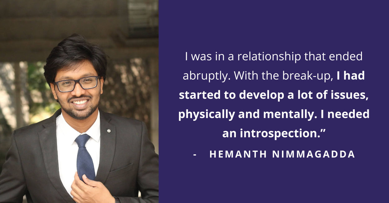 Hemanth’s Introspection of His Best and Worst Through Therapy.
