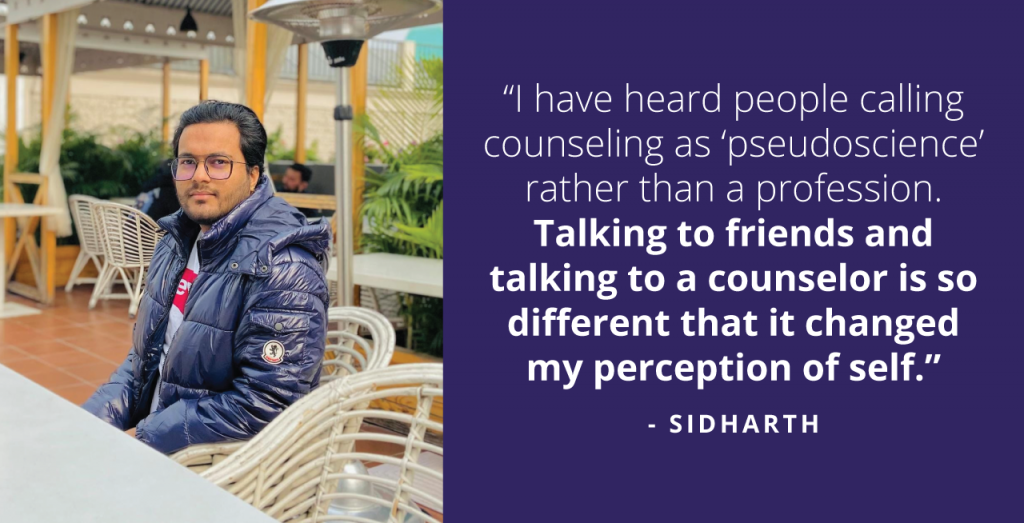 Conquering Over his Self Image Issues and Building his Confidence with Counseling: This is Sidharth’s Story.
