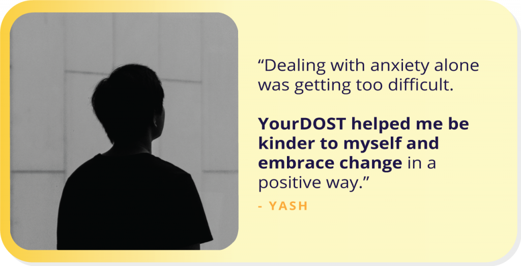 Yash’s Inspiring Tale of How He Conquered Anxiety And Turned His Life Around Through Counseling.