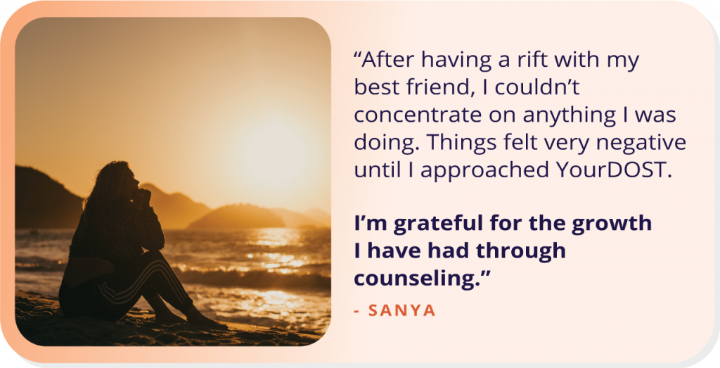 Sanya’s Journey Of Actively Choosing To Blossom As An Individual Through Counseling.