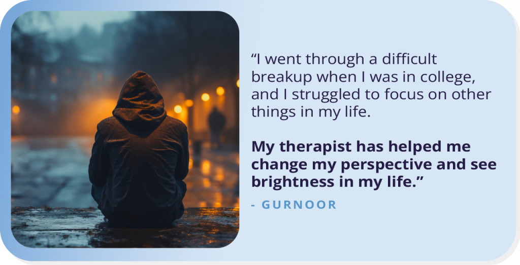 Mending A Broken Heart: Gurnoor’s Journey of Healing Through Therapy.