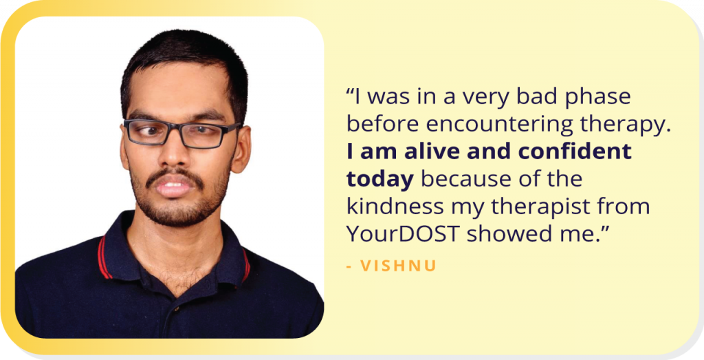 Empowering Transformation: Vishnu’s Journey to Self-Discovery Through Therapy.