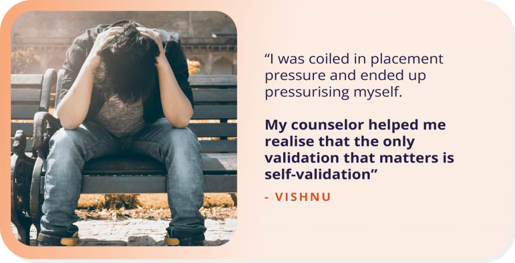 Vishnu’s Uplifting Story Of Overcoming Placement Pressure through Counseling at YourDOST