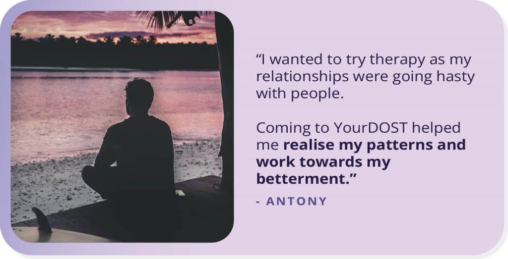 Anthony’s Enticing Tale Of How He Welcomed Self-Esteem Through Counseling