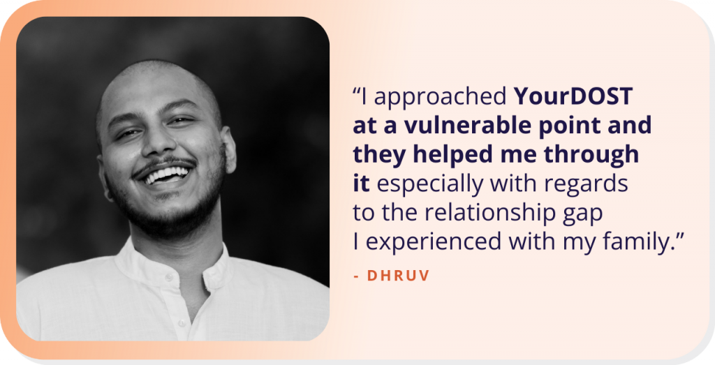Dhruv’s Path to Inner Peace: Navigating Emotions with YourDOST