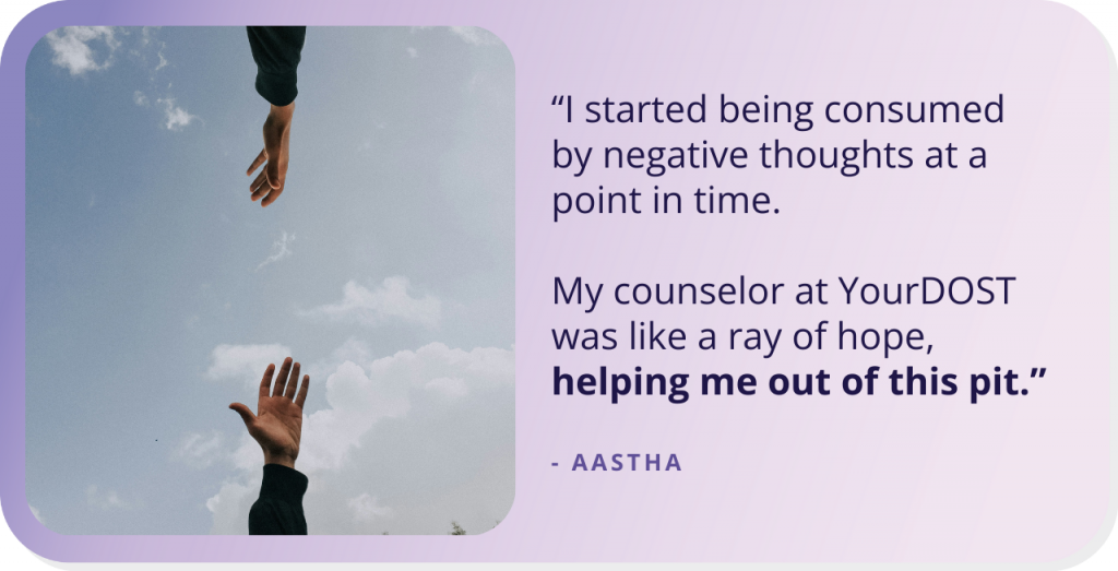 Aastha’s Story of Emerging Out With Stability From Her Pitfalls Through Counseling
