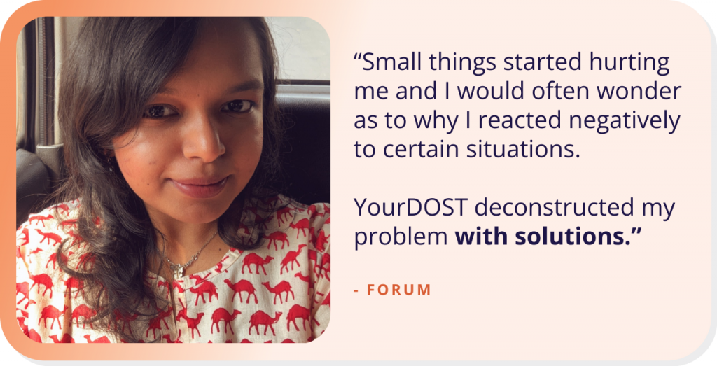 Forum’s Story Of How She Learned To Acknowledge Herself More Through Counseling
