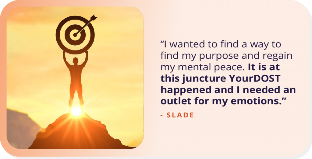 Slade’s Story Of How He Re-ignited His Purpose Through Counseling