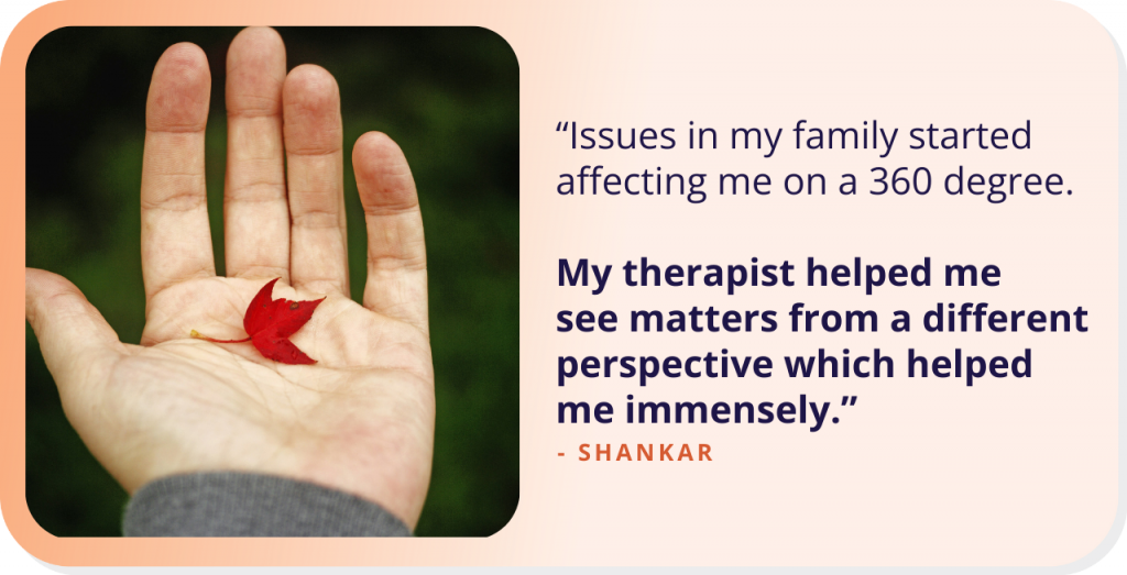 Fighting The Battle of Despair and Destiny with the Sword of Patience – Shankar’s Transformation with Therapy