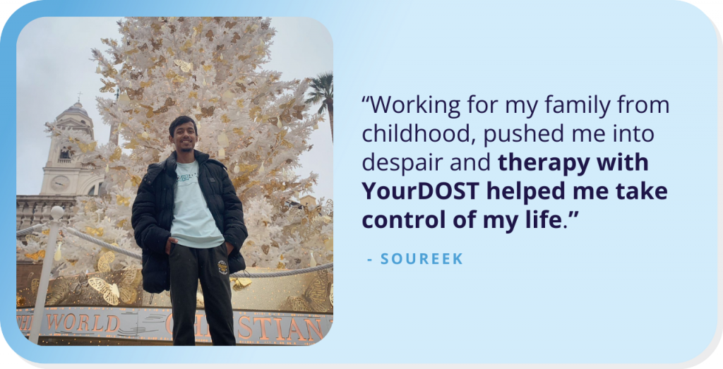 Rising From The Mental Baggage with Therapy: Soureek’s Story of Improvement