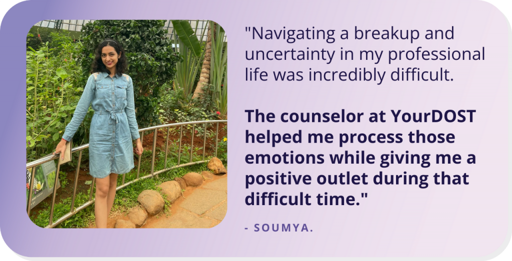 Soumya’s Journey of Beginning a New Chapter in Her Life Through Counseling